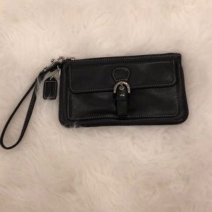Leather Coach clutch/wristlet